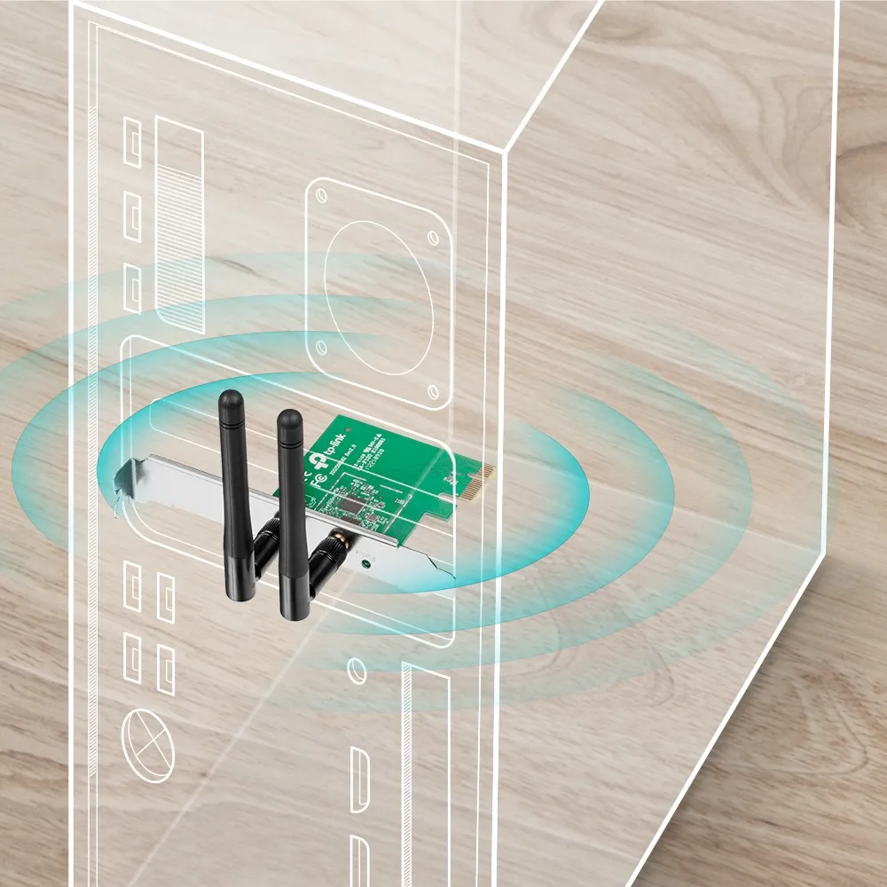 TP-Link PCI Express Wi-Fi Card dual Antenna 300Mbps (WN881ND) view 4